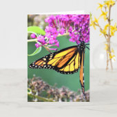 Schmetterling, Karte (Gelbe Blume)