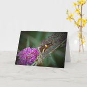 Schmetterling, Karte (Gelbe Blume)