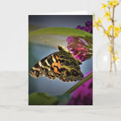 Schmetterling, Karte (Gelbe Blume)