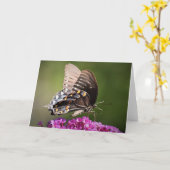 Schmetterling, Karte (Gelbe Blume)