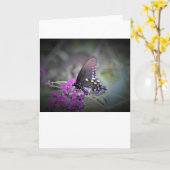 Schmetterling, Karte (Gelbe Blume)