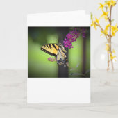 Schmetterling, Karte (Gelbe Blume)