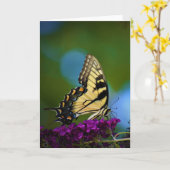 Schmetterling, Karte (Gelbe Blume)