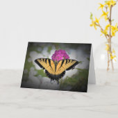 Schmetterling, Karte (Gelbe Blume)