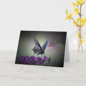 Schmetterling, Karte (Gelbe Blume)