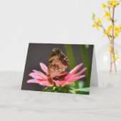 Schmetterling, Karte (Gelbe Blume)