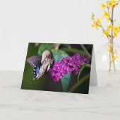 Schmetterling, Karte (Gelbe Blume)