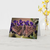 Schmetterling, Karte (Gelbe Blume)