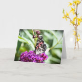Schmetterling, Karte (Gelbe Blume)