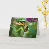 Schmetterling, Karte (Gelbe Blume)