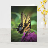 Schmetterling, Karte (Gelbe Blume)