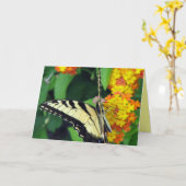 Schmetterling Karte (Gelbe Blume)
