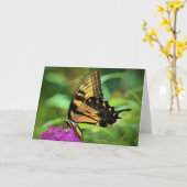 Schmetterling, Karte (Gelbe Blume)
