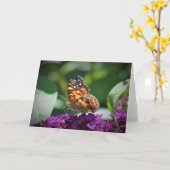 Schmetterling, Karte (Gelbe Blume)