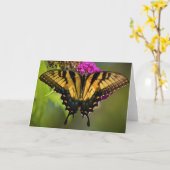 Schmetterling, Karte (Gelbe Blume)