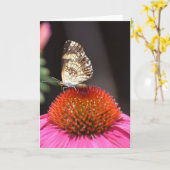 Schmetterling, Karte (Gelbe Blume)