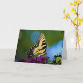 Schmetterling, Karte (Gelbe Blume)