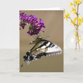 Schmetterling, Karte (Gelbe Blume)