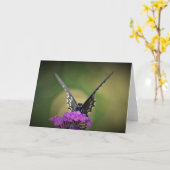 Schmetterling, Karte (Gelbe Blume)