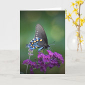 Schmetterling, Karte (Gelbe Blume)