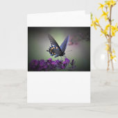 Schmetterling, Karte (Gelbe Blume)