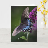 Schmetterling, Karte (Gelbe Blume)
