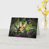 Schmetterling, Karte (Gelbe Blume)