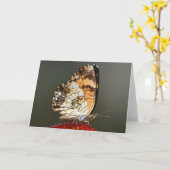 Schmetterling, Karte (Gelbe Blume)