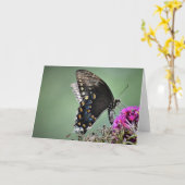 Schmetterling, Karte (Gelbe Blume)