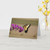 Schmetterling, Karte (Gelbe Blume)