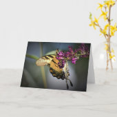 Schmetterling, Karte (Gelbe Blume)