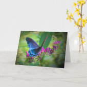 Schmetterling, Karte (Gelbe Blume)