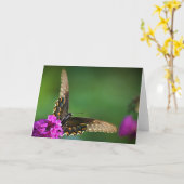 Schmetterling, Karte (Gelbe Blume)