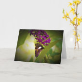 Schmetterling, Karte (Gelbe Blume)