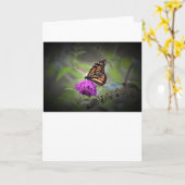 Schmetterling, Karte (Gelbe Blume)