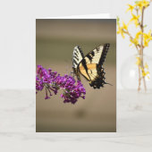 Schmetterling, Karte (Gelbe Blume)