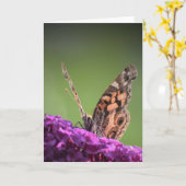 Schmetterling, Karte (Gelbe Blume)