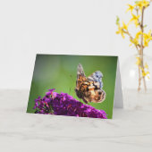 Schmetterling, Karte (Gelbe Blume)