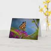 Schmetterling, Karte (Gelbe Blume)