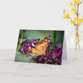 Schmetterling, Karte (Gelbe Blume)