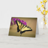 Schmetterling, Karte (Gelbe Blume)