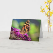 Schmetterling, Karte (Gelbe Blume)