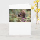 Schmetterling, Karte (Gelbe Blume)