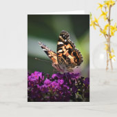 Schmetterling, Karte (Gelbe Blume)