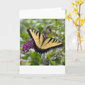 Schmetterling, Karte (Gelbe Blume)