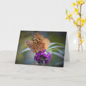 Schmetterling, Karte (Gelbe Blume)