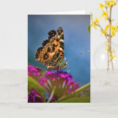 Schmetterling, Karte (Gelbe Blume)