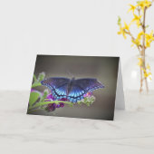 Schmetterling, Karte (Gelbe Blume)