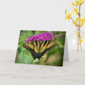 Schmetterling, Karte (Gelbe Blume)