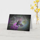 Schmetterling, Karte (Gelbe Blume)